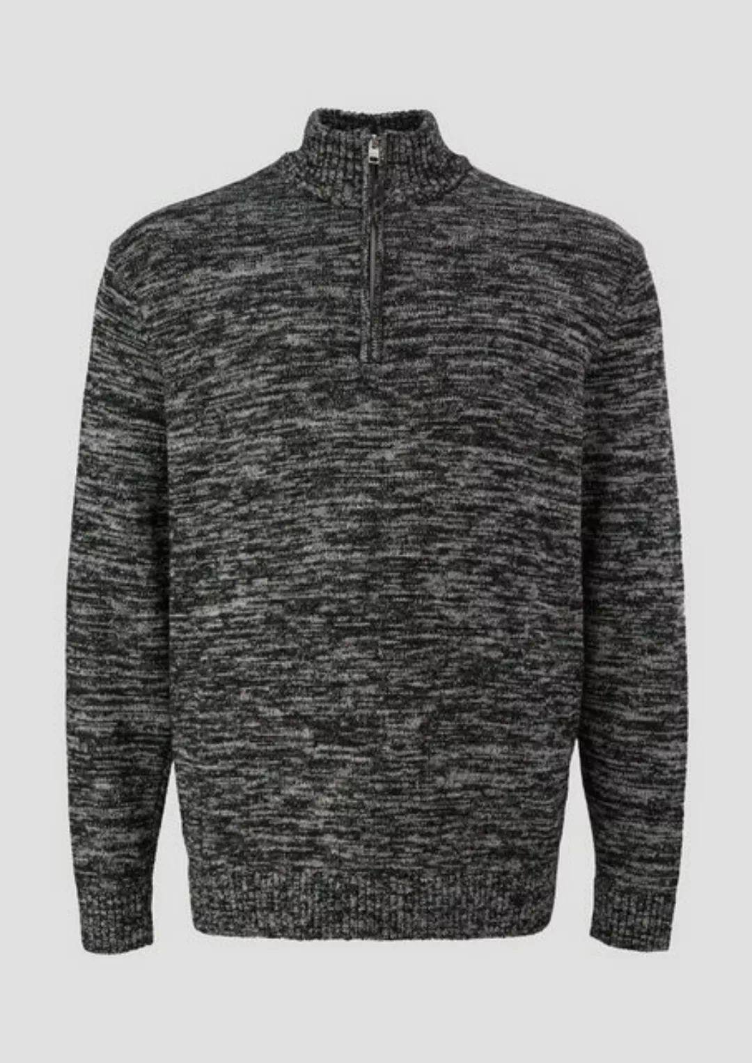 s.Oliver Strickpullover Troyer-Pullover aus Moulinegarn günstig online kaufen