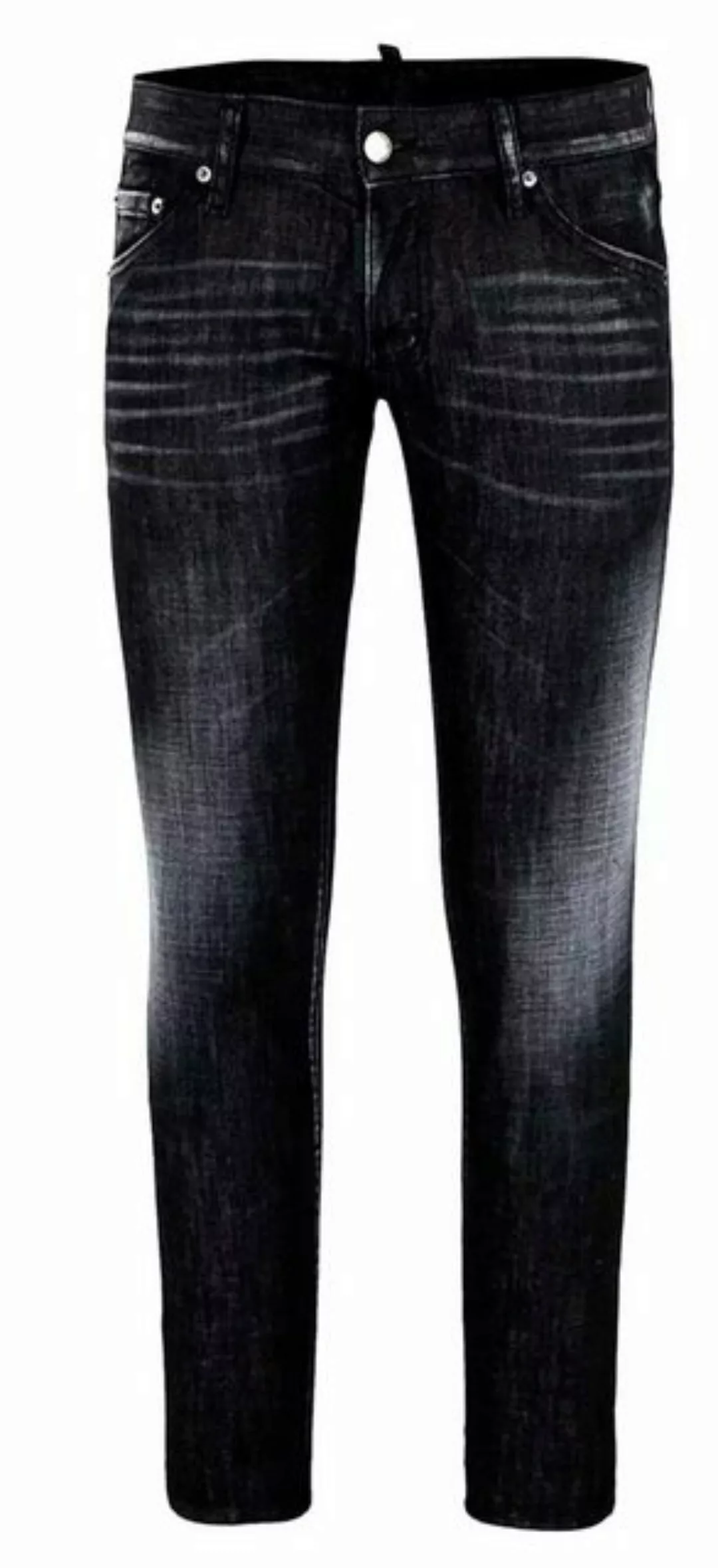 Dsquared2 5-Pocket-Jeans Semplice Regular Clement Jeans Hose mit einem Déla günstig online kaufen