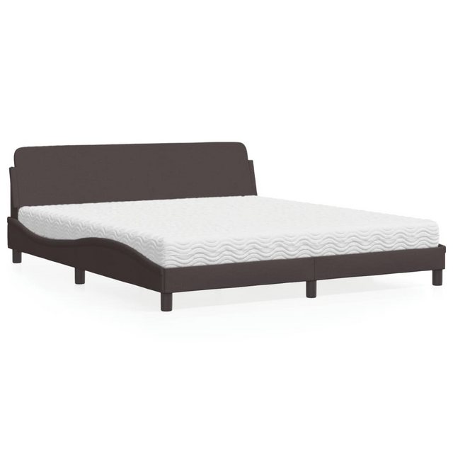 vidaXL Bett mit Matratze Dunkelbraun 180x200 cm Stoff Modell 12009882 günstig online kaufen