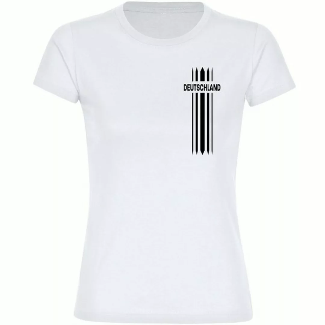 multifanshop T-Shirt Damen Deutschland - Streifen - Frauen günstig online kaufen