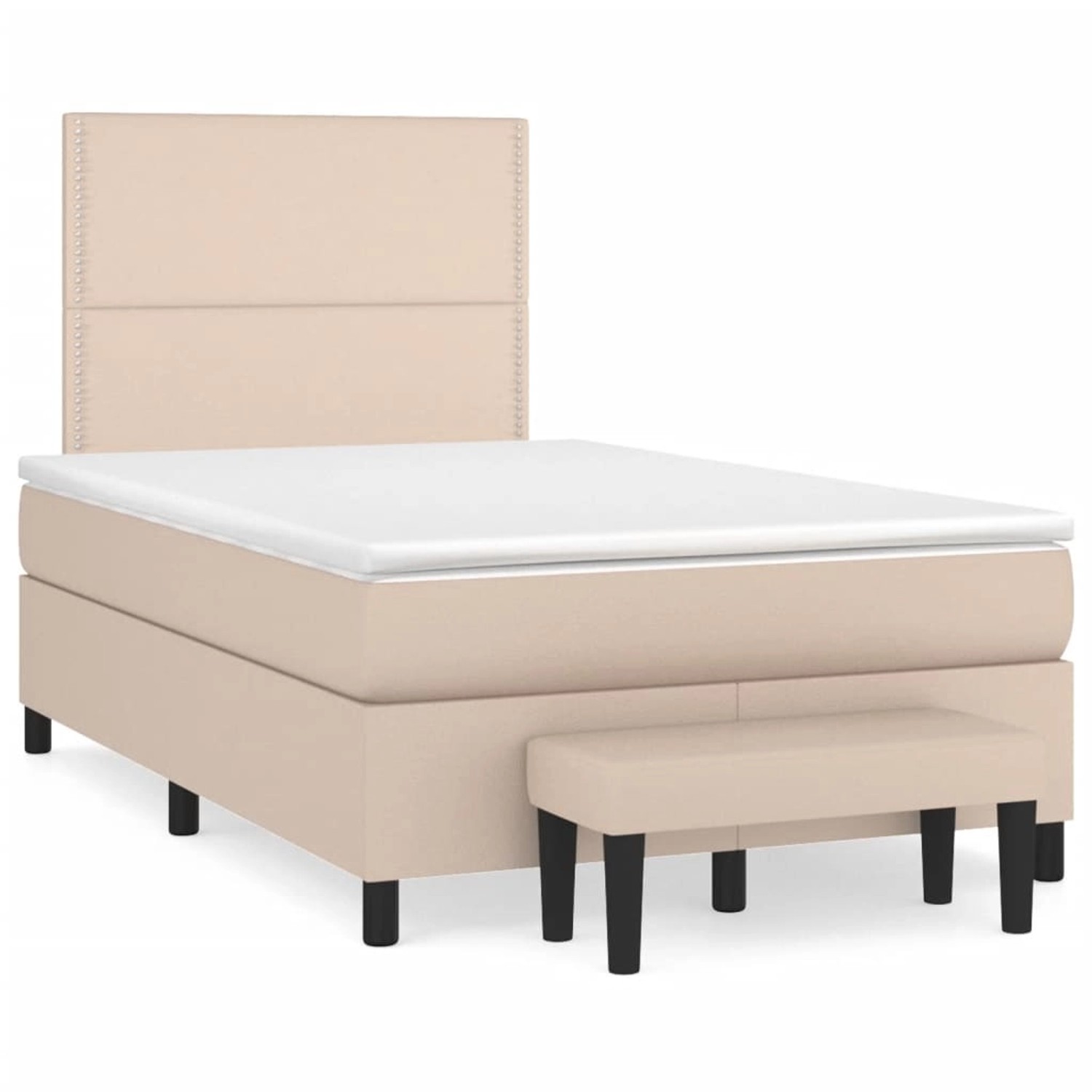 vidaXL Boxspringbett Matratze Cappuccino-Braun 120x190 cm Kunstleder2108496 günstig online kaufen