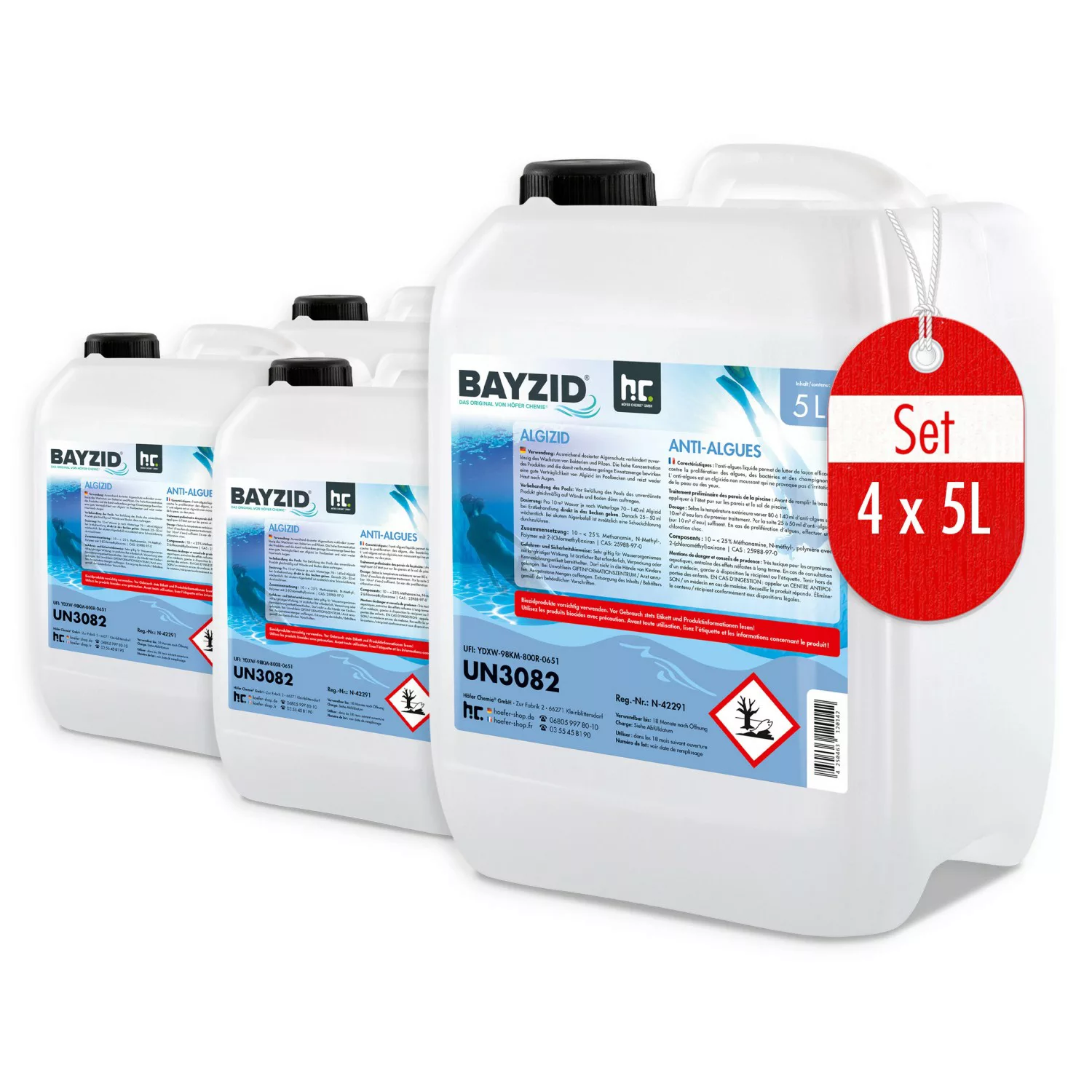 Bayzid Algizid Algenverhütung für Pools 4 x 5l günstig online kaufen