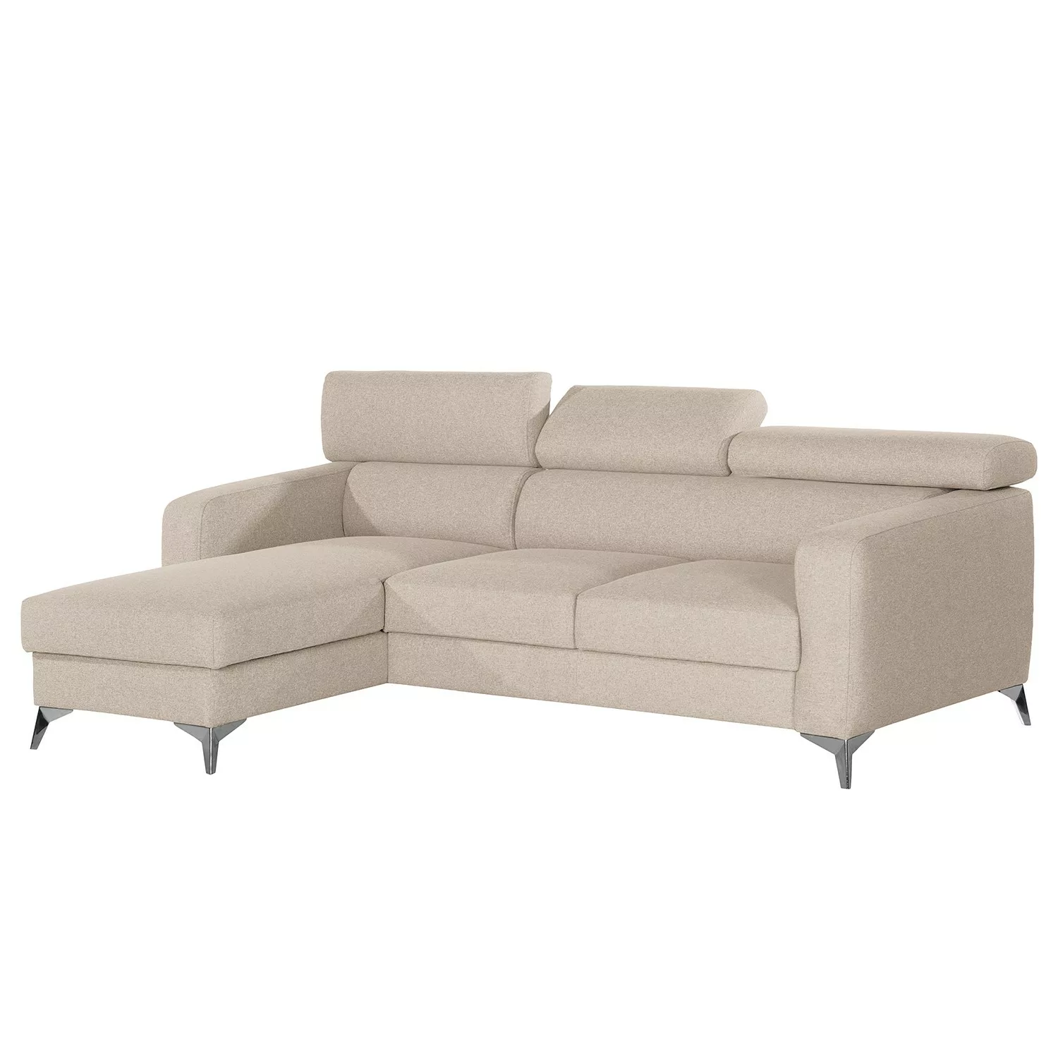 home24 loftscape Ecksofa Nonza I Dunkelgrau Webstoff 239x91x168 cm mit Schl günstig online kaufen