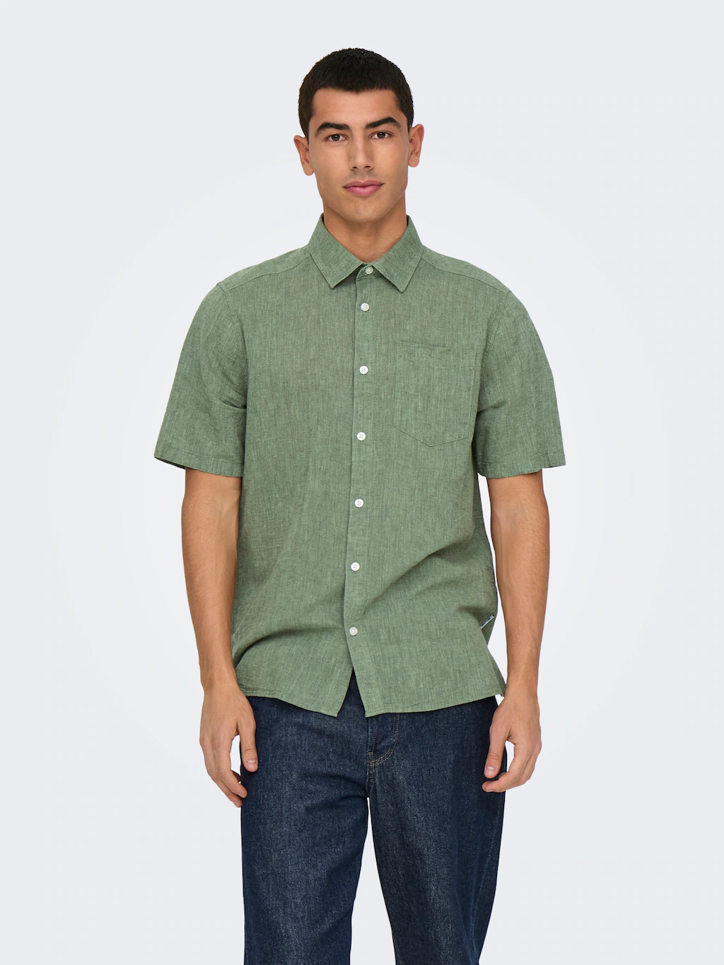 ONLY & SONS Kurzarmhemd "ONSCAIDEN LIFE REG SS 1 PKT SHIRT" günstig online kaufen