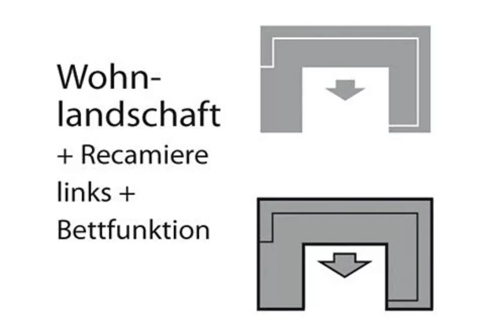 COTTA Wohnlandschaft "Ecksofa in modernem Design, U-Form" günstig online kaufen