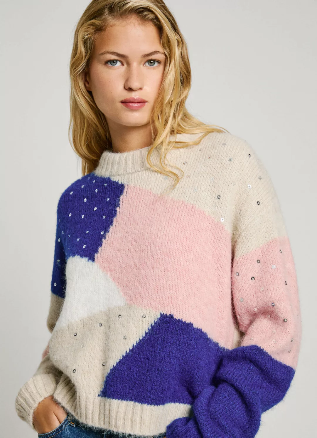 Pepe Jeans Strickpullover "NORA", mit Pailletten günstig online kaufen