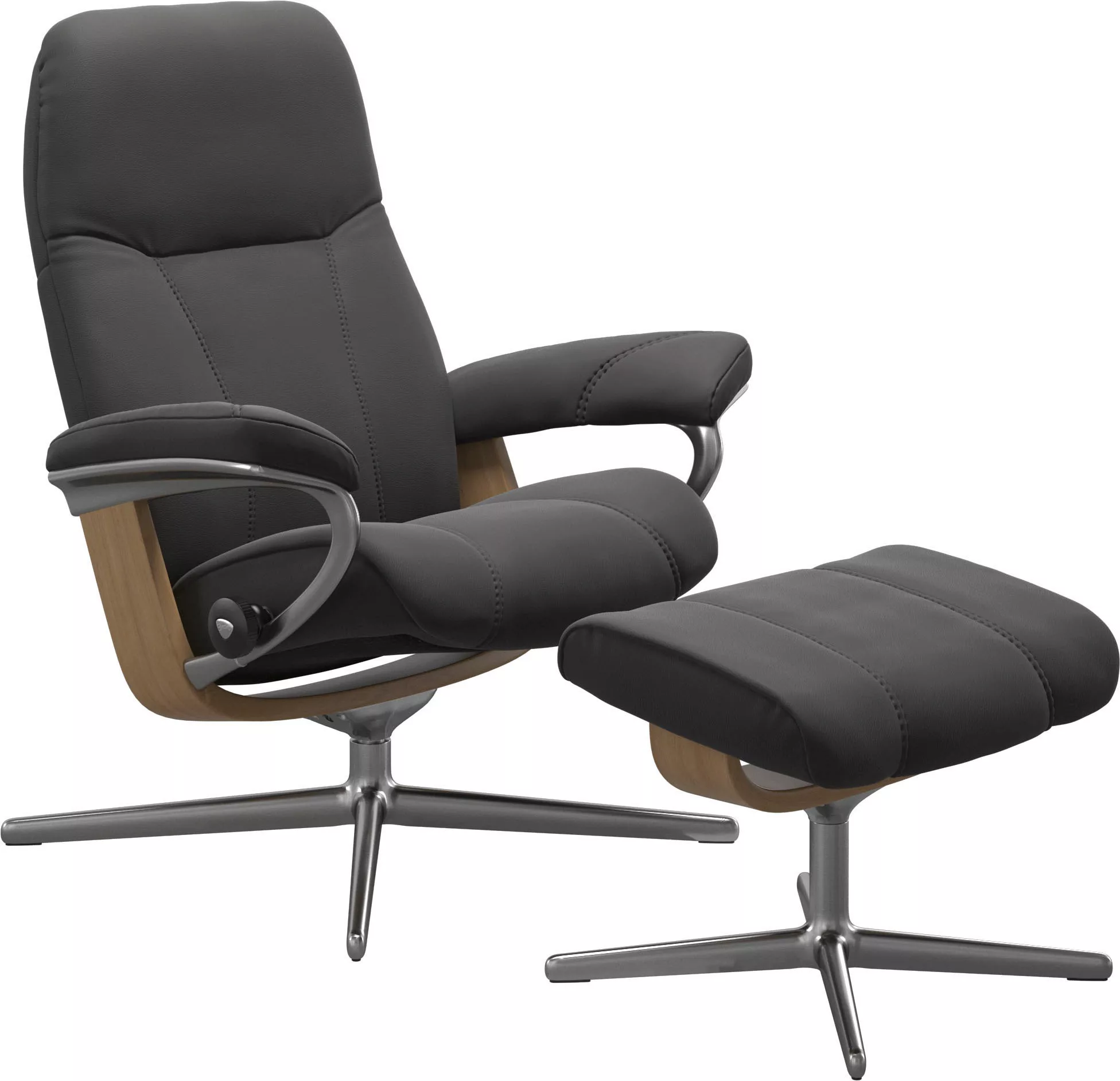 Stressless Fußhocker "Consul", mit Cross Base, Größe S, M & L, Holzakzent E günstig online kaufen