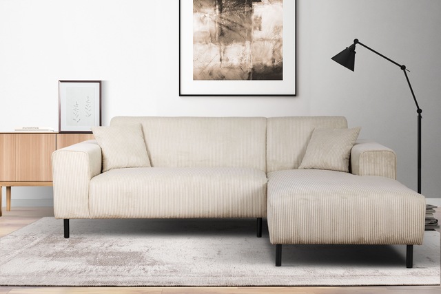 Home affaire Ecksofa "ARROS L-Form mit Wellenunterfederung, Maße B/T/H: 235 günstig online kaufen