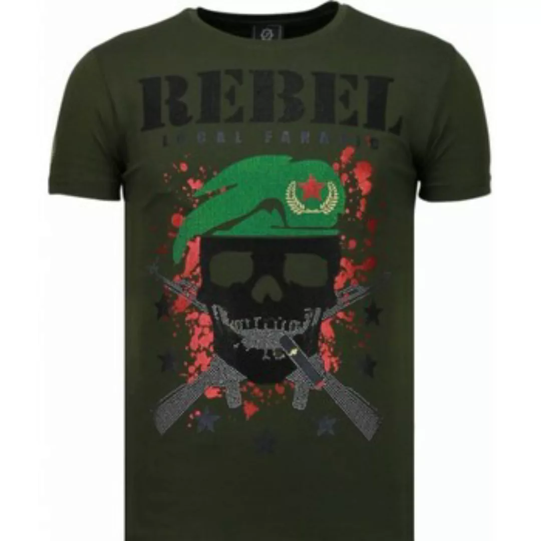 Local Fanatic  T-Shirt Skull Rebel Strass günstig online kaufen