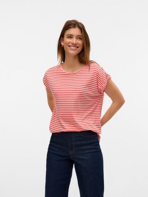 Vero Moda Rundhalsshirt VMAVA PLAIN SS TOP STRIPE GA JRS NOOS günstig online kaufen