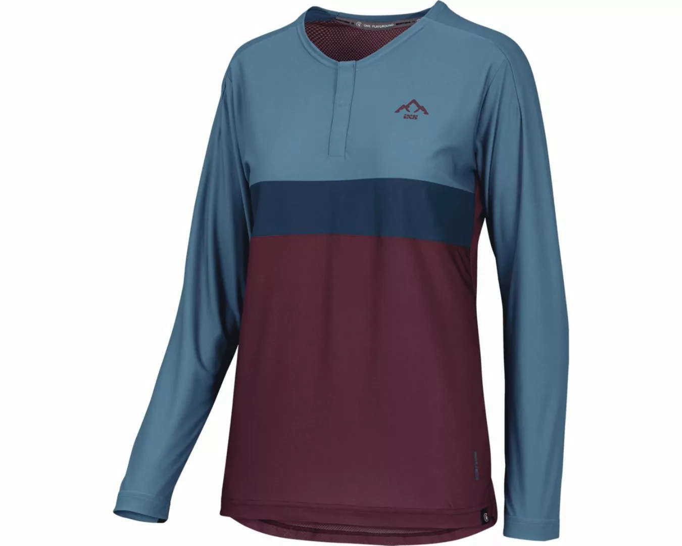 IXS Langarmshirt Flow XTG Women's Long Sleeve Henley - Raisin / Marine (1-t günstig online kaufen