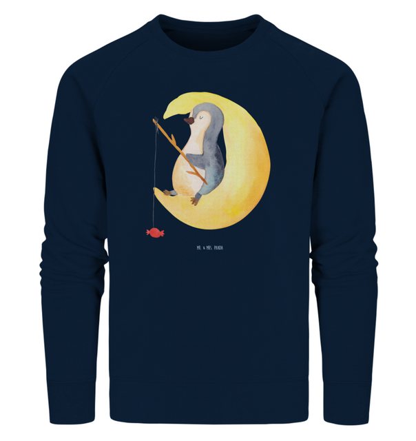 Mr. & Mrs. Panda Longpullover Größe L Pinguin Mond - French Navy - Geschenk günstig online kaufen