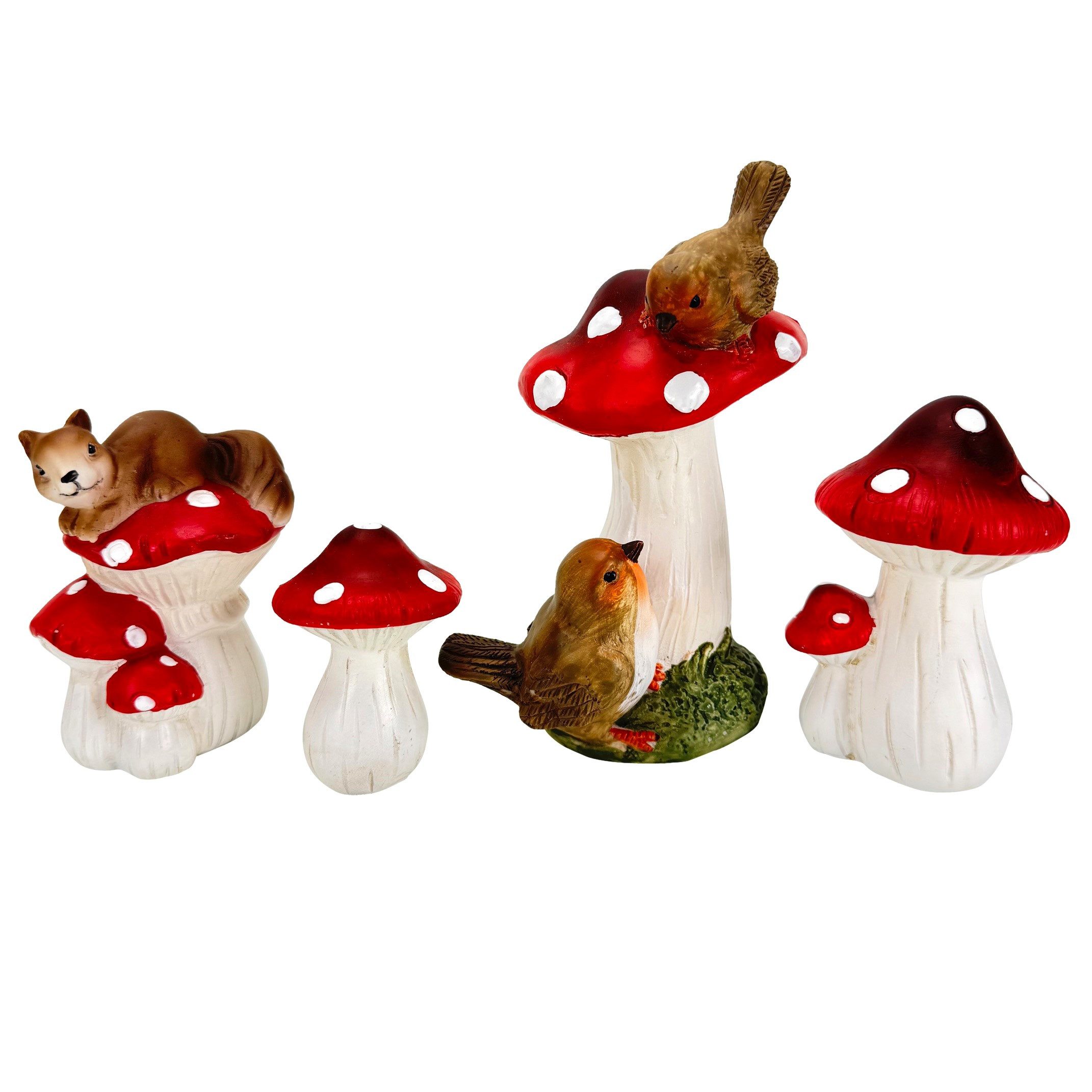 Online-Fuchs Gartenfigur 4er Set Fliegenpilze mit günstig online kaufen