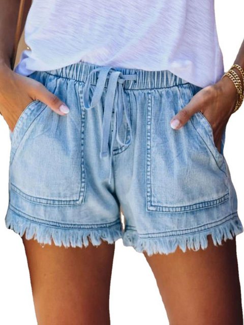 KIKI Shorts Damen Shorts Gummiband Hotpants Sommer weite Shorts günstig online kaufen