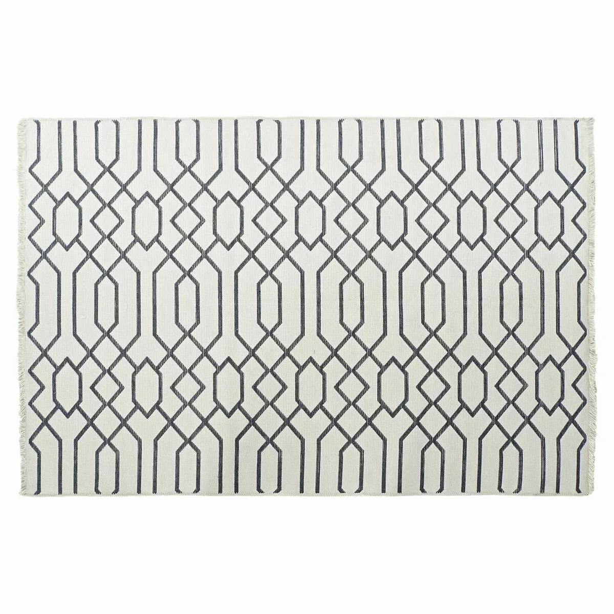 Teppich Dkd Home Decor Weiß Grau Polyester Baumwolle (200 X 290 X 1 Cm) günstig online kaufen