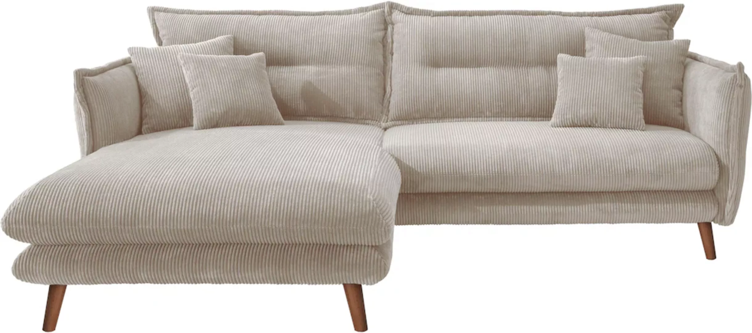 INOSIGN Ecksofa »Lazio modern und bequem, schmale Armlehnen, tolle Detailve günstig online kaufen