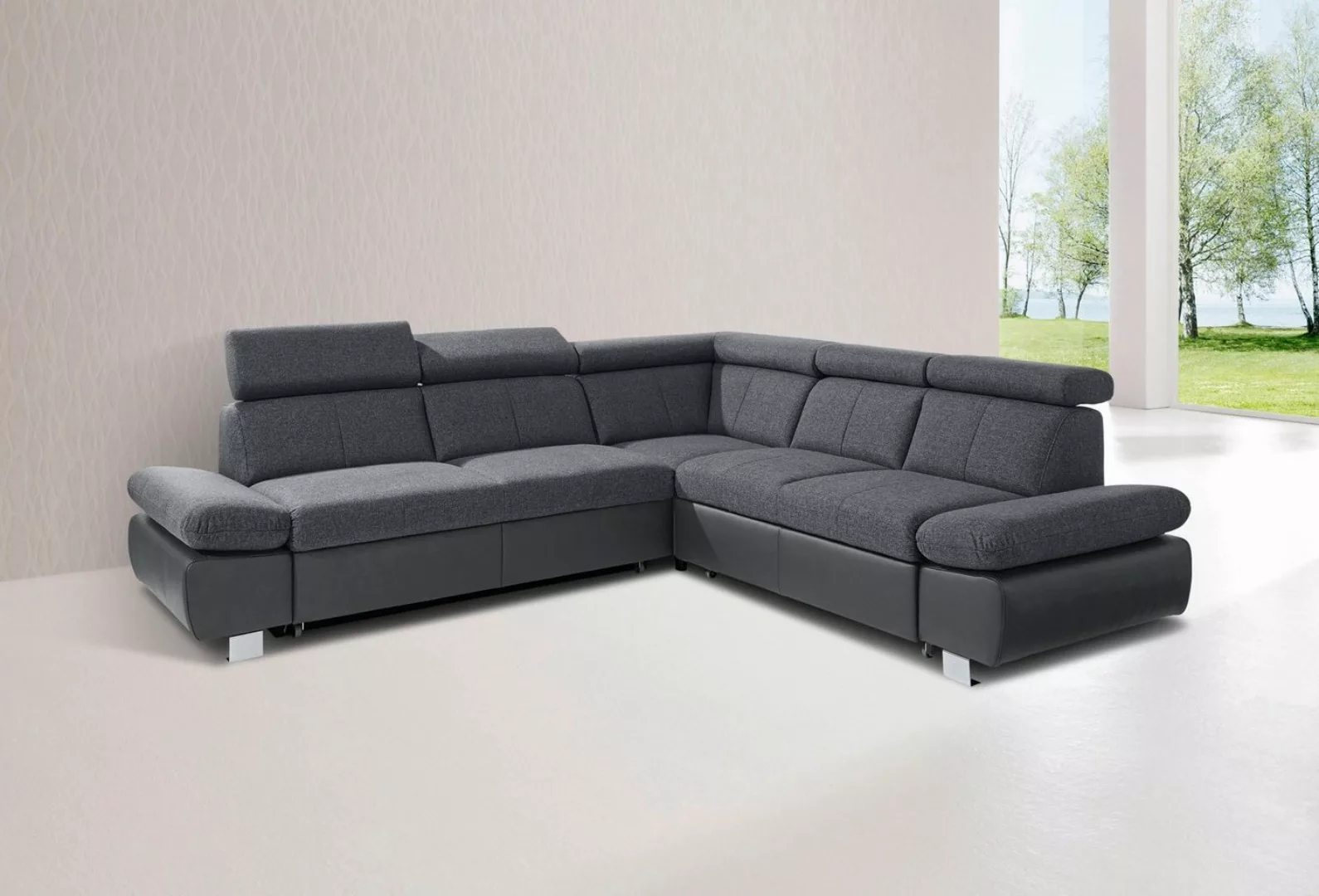 exxpo - sofa fashion Ecksofa "Happy, bequem, tolle Detailverarbeitung, zeit günstig online kaufen