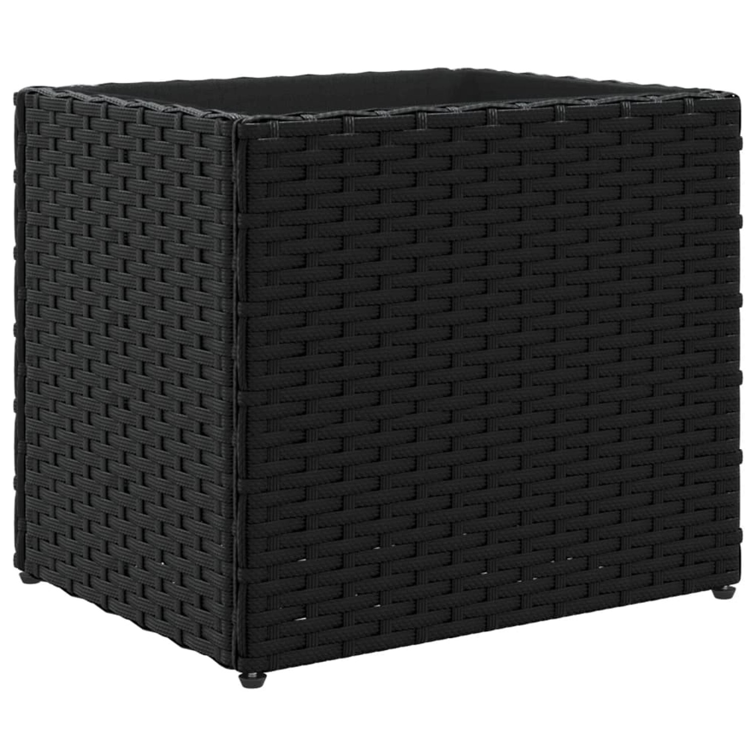 vidaXL Pflanzkübel Schwarz 36x30x32 cm Poly Rattan 2103880 günstig online kaufen