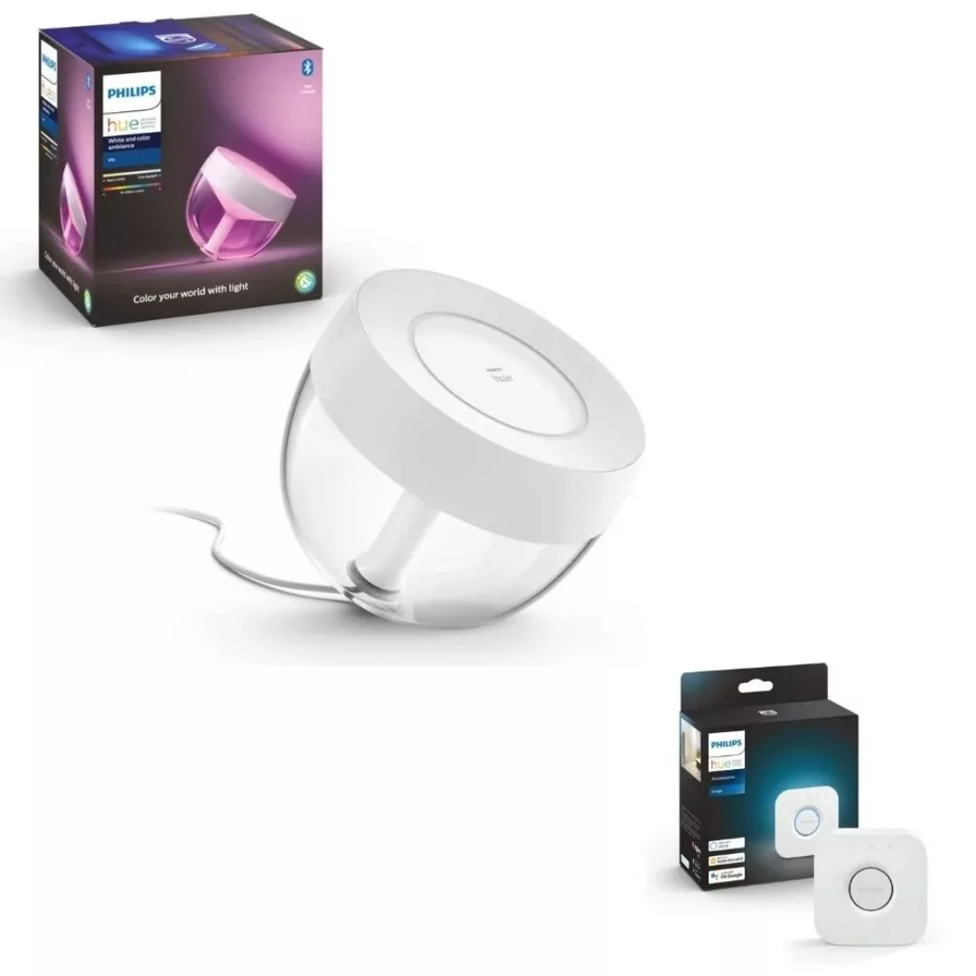 Philips Hue White & Color Ambiance Tischleuchte Iris in Weiß 570lm inkl. Br günstig online kaufen