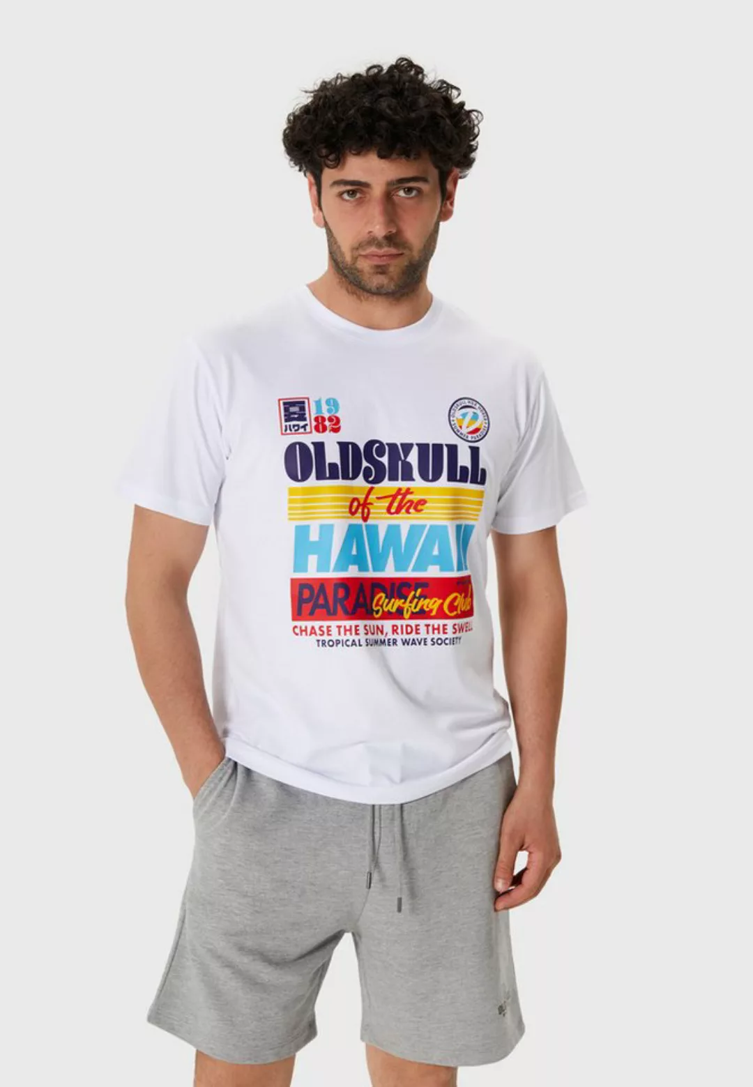 Oldskull T-Shirt Retro Hawaii Logo Graphic günstig online kaufen