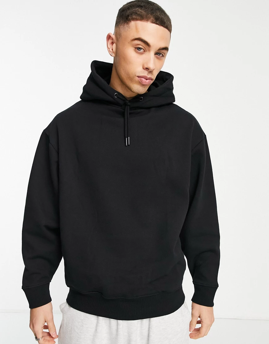 River Island – Oversize-Kapuzenpullover in Schwarz günstig online kaufen