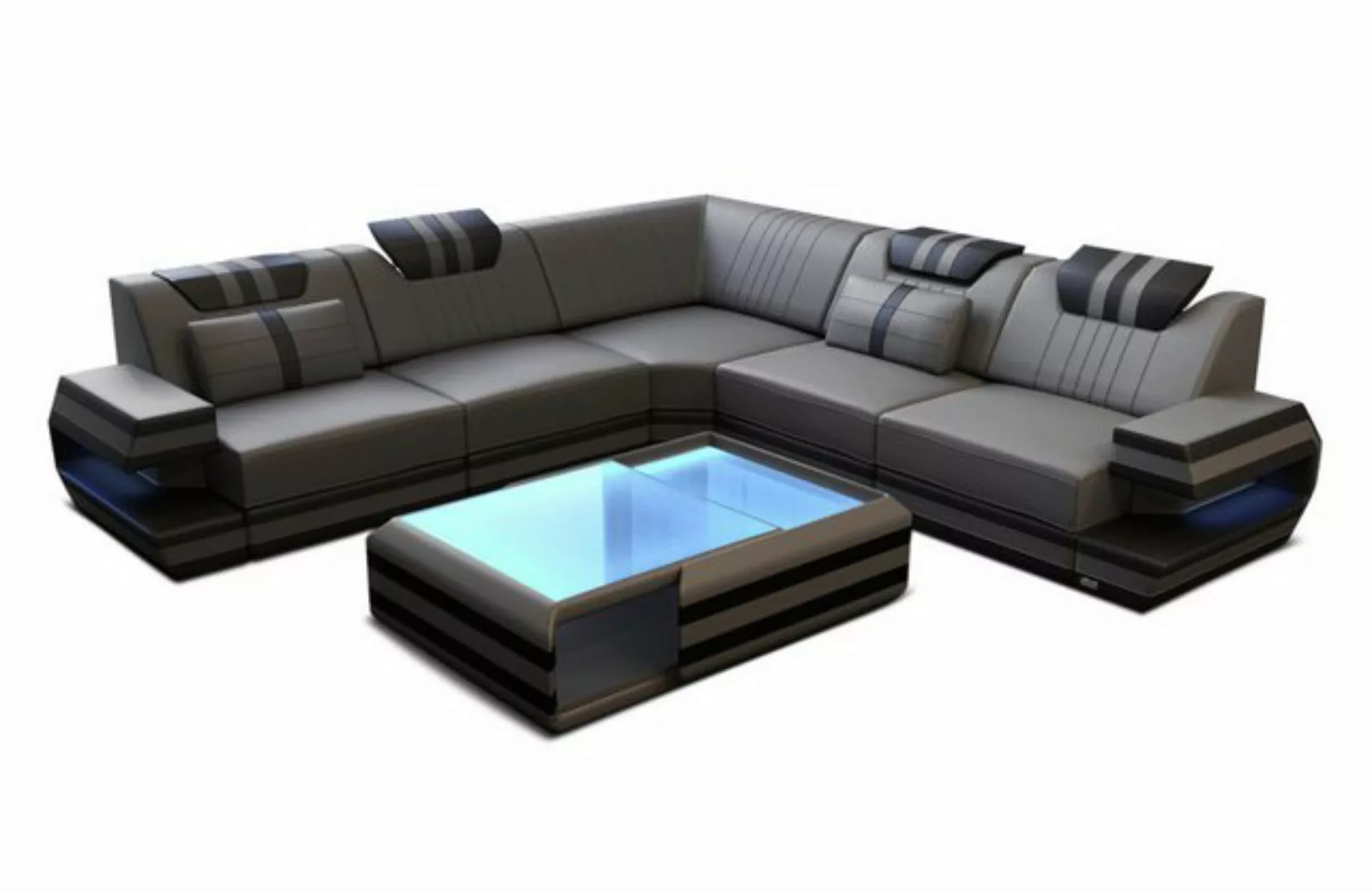 Sofa Dreams Ecksofa Ledercouch Sofa Leder Ragusa L Form Ledersofa, Couch, m günstig online kaufen