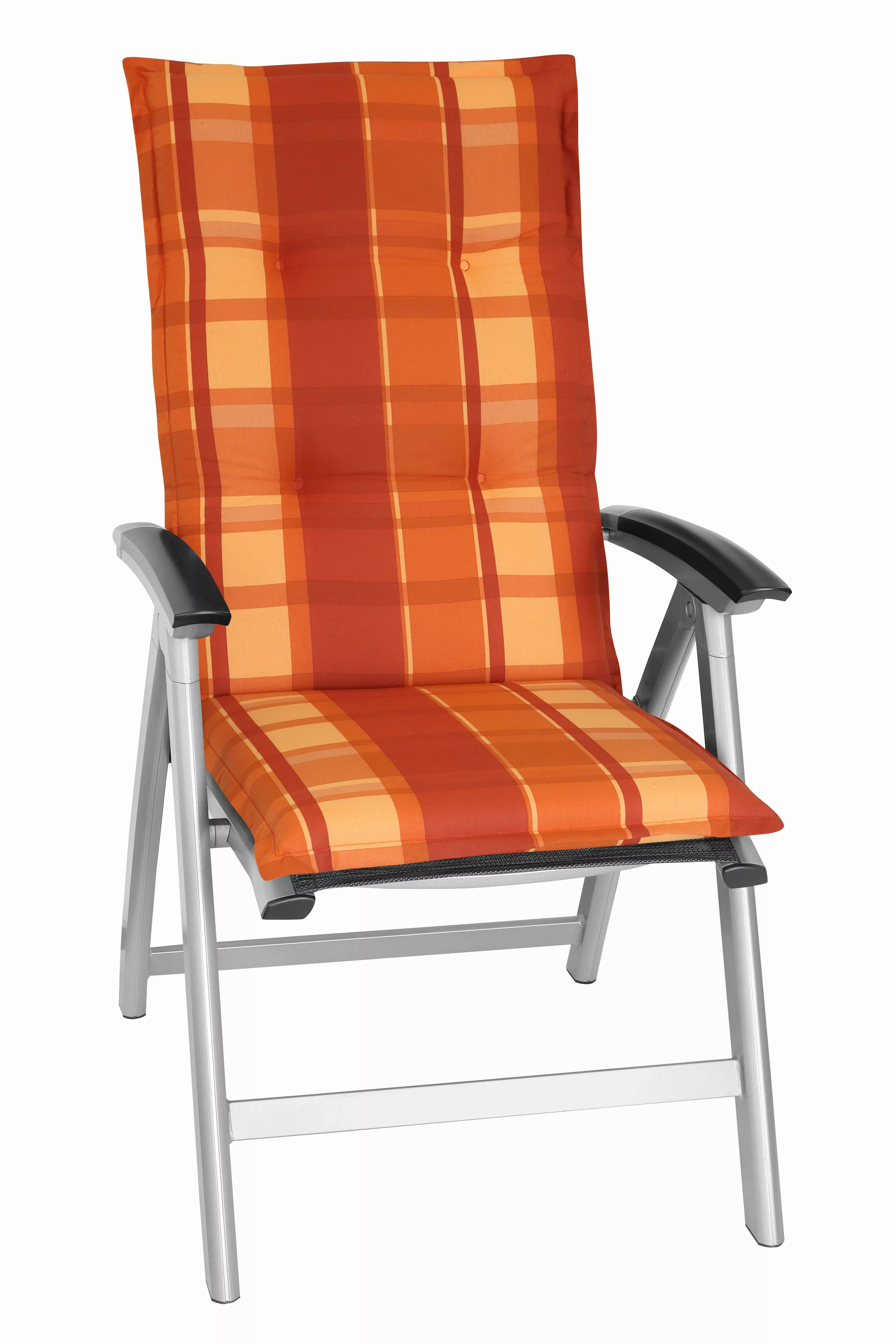 Gardissimo Hochlehnerauflage 2406 kariert Gartenstuhl Auflagen günstig online kaufen