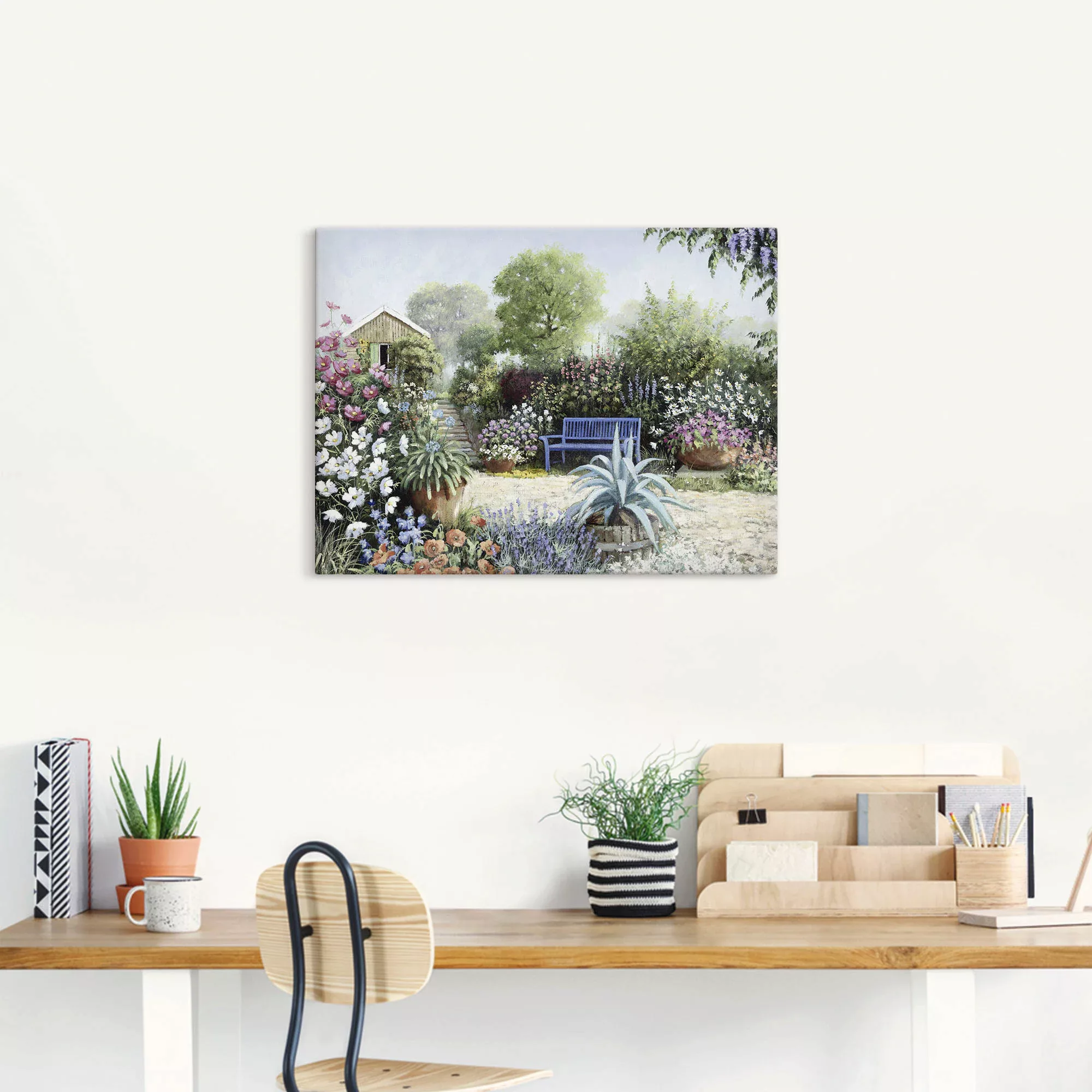 Artland Leinwandbild "Ruhiger Garten", Garten, (1 St.) günstig online kaufen