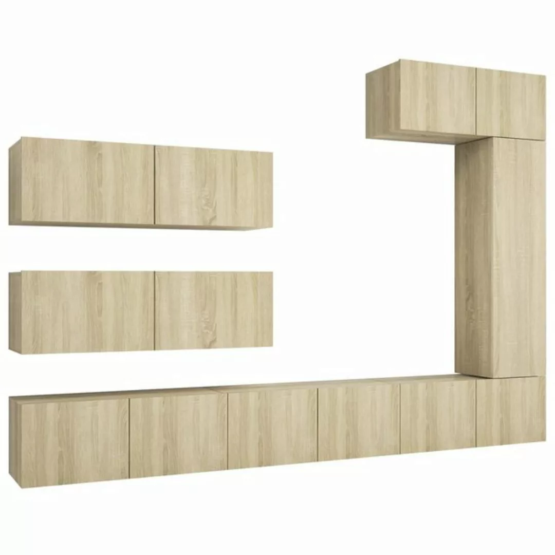 vidaXL TV-Schrank 7-tlg. TV-Schrank-Set Sonoma-Eiche Holzwerkstoff (7-St) günstig online kaufen