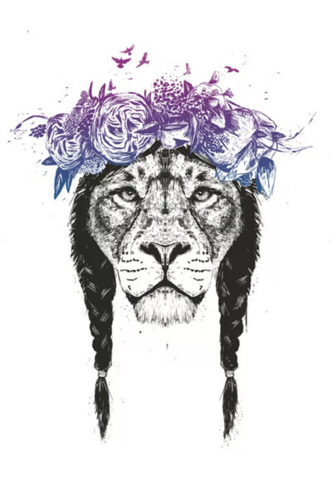 Poster / Leinwandbild - King Of Lions günstig online kaufen