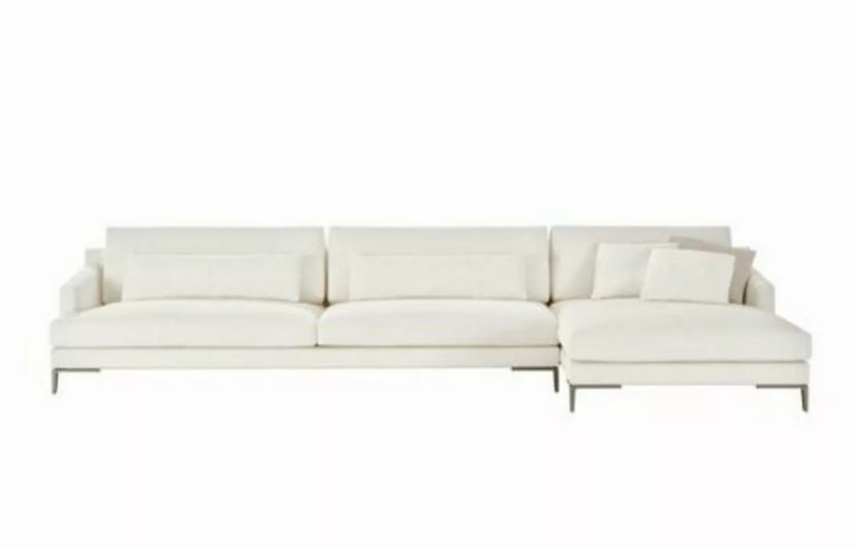 JVmoebel Ecksofa, Weiß Couch Wohnlandschaft Stoff Eck Garnitur L-Form günstig online kaufen