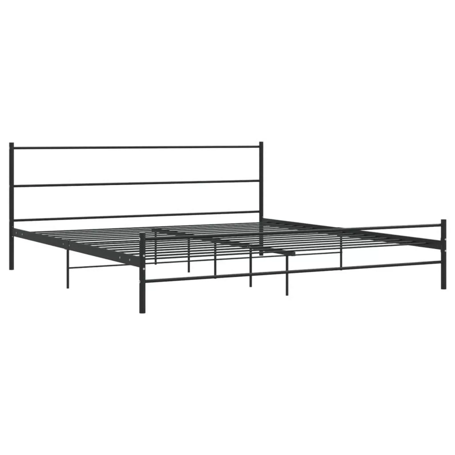 vidaXL Bettgestell Schwarz Metall 180x200 cm Modell 3618457 günstig online kaufen