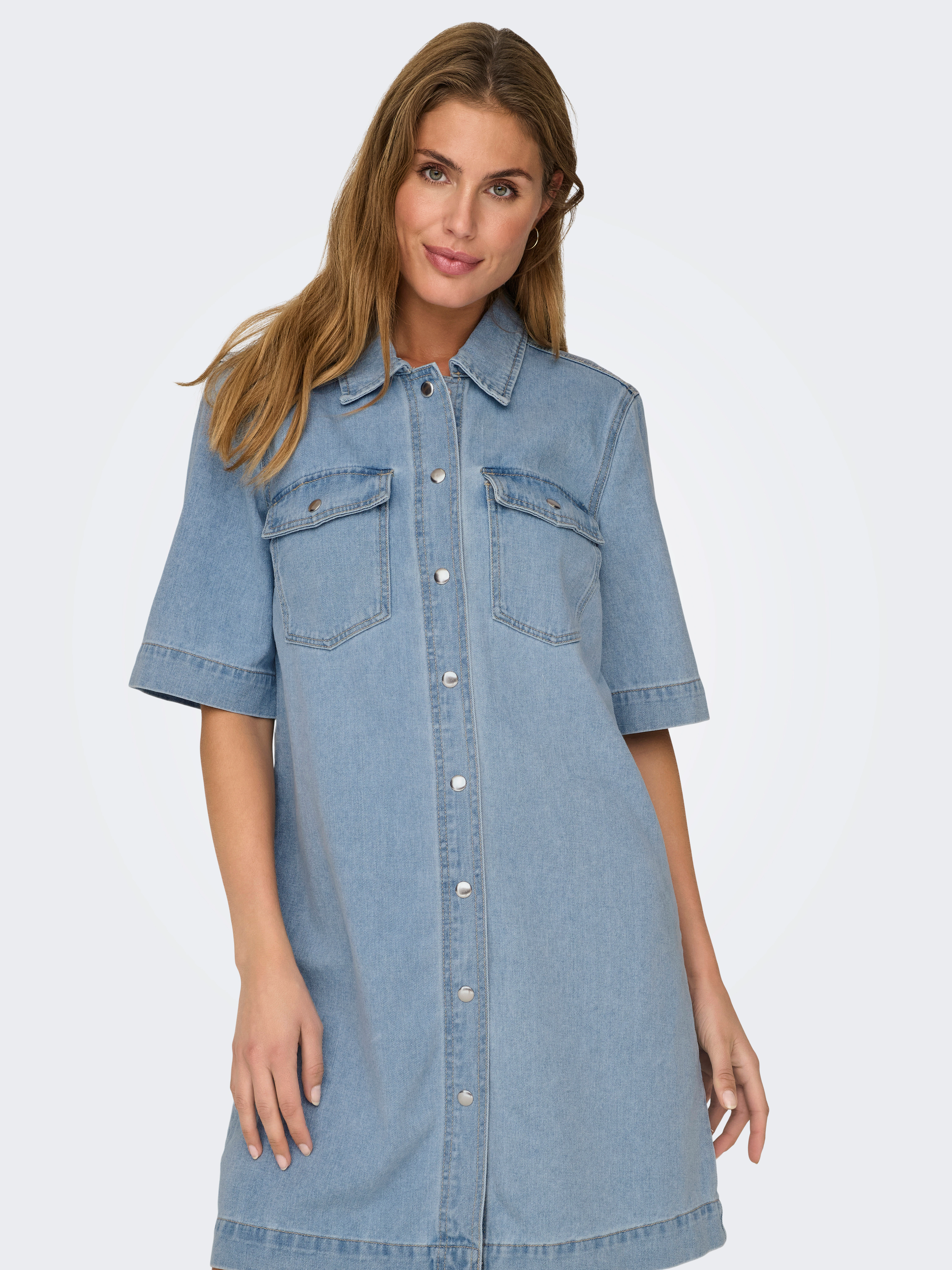 ONLY Jeanskleid "ONLBELLE S/S BUTTON DRESS DNM GUA NOOS" günstig online kaufen