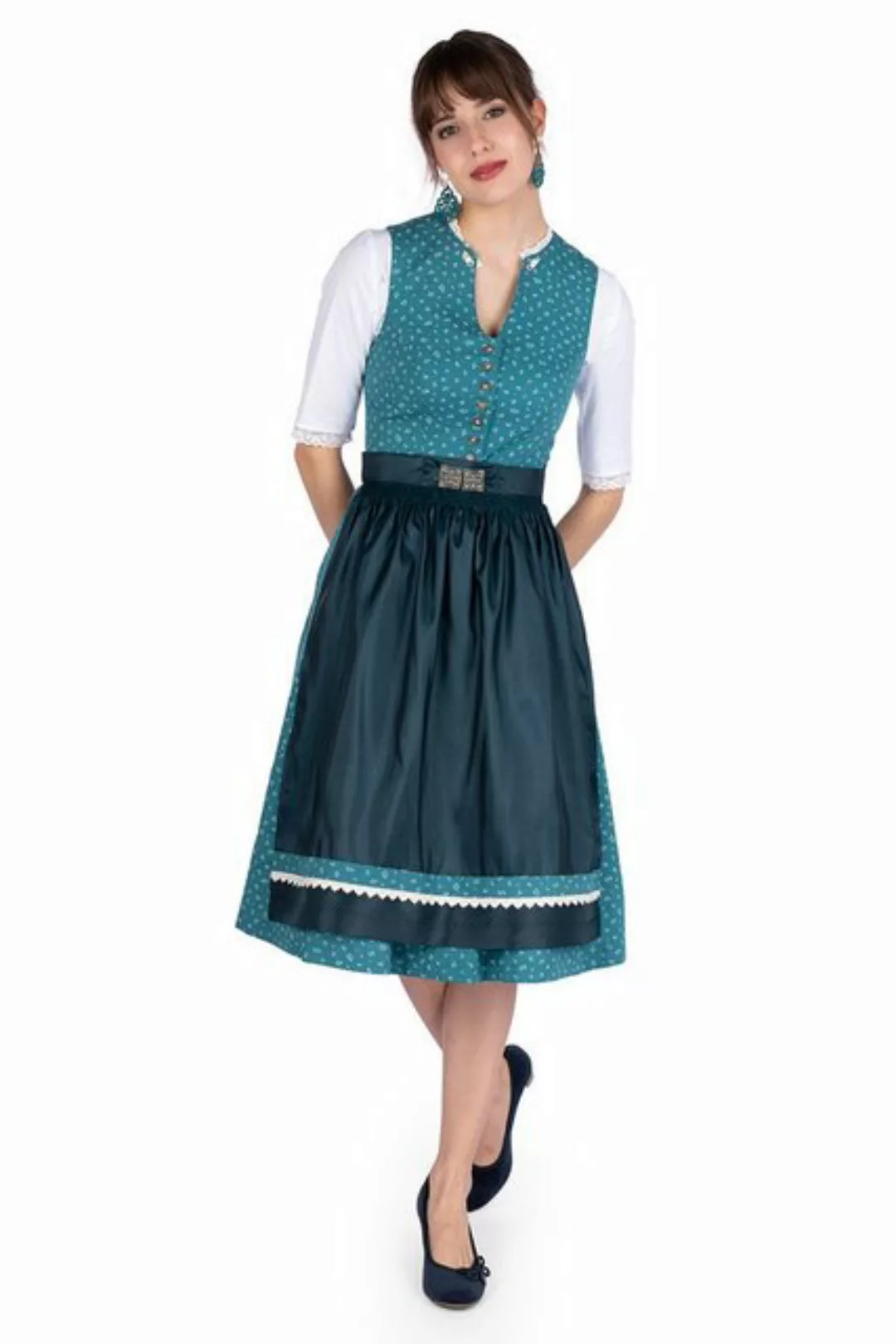 MarJo Dirndl Midi Dirndl 2tlg. - FRANKA - petrol/dark green blue günstig online kaufen