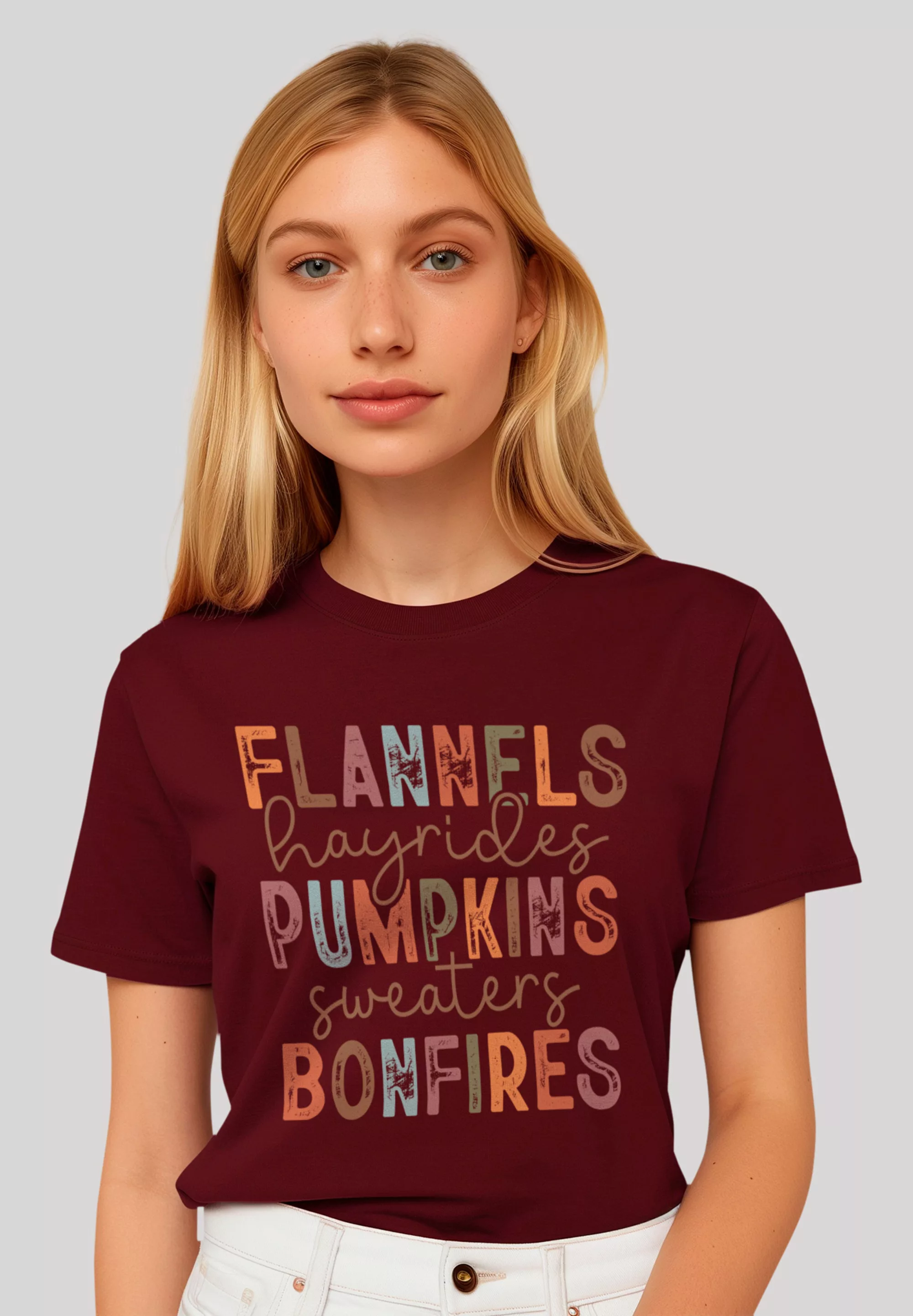 F4NT4STIC T-Shirt "flannels Pumpkins Kürbis bonfires", Premium Qualität, Ha günstig online kaufen