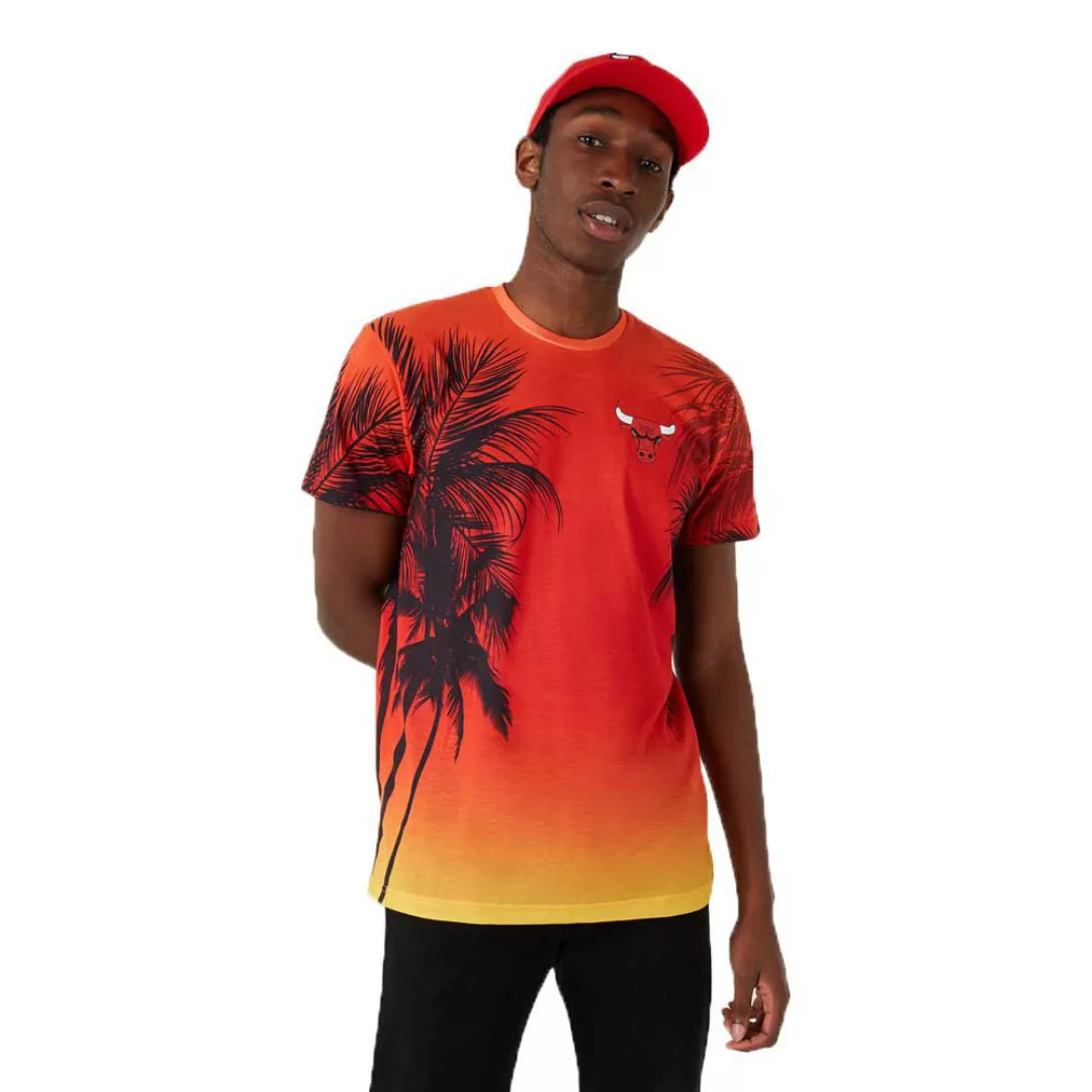 New Era Summer City Aop Chicago Bulls Kurzärmeliges T-shirt M Orange günstig online kaufen