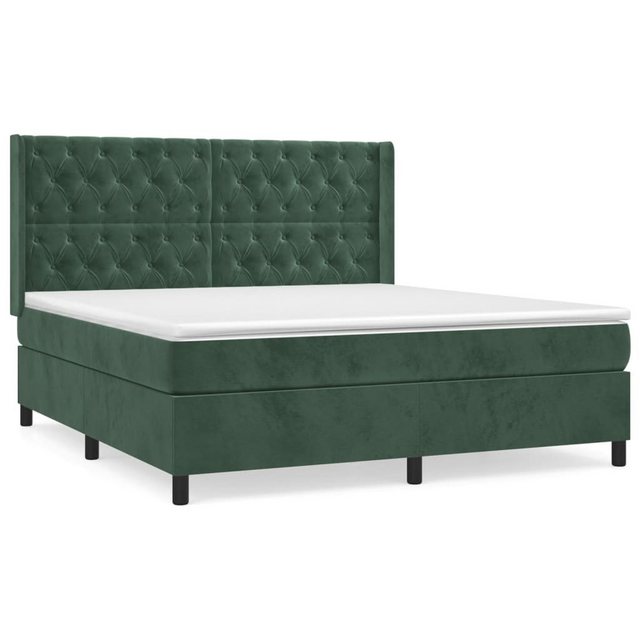 vidaXL Boxspringbett Bett Boxspringbett Samt komplett mit Matratze & Topper günstig online kaufen