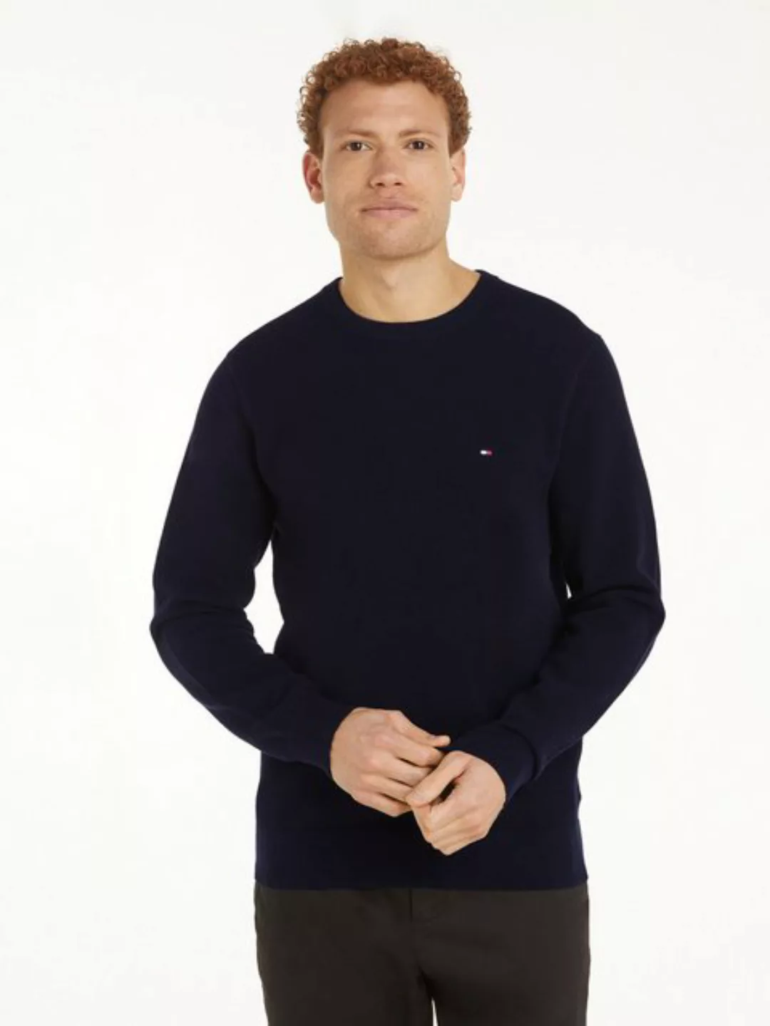 Tommy Hilfiger Rundhalspullover "ESSENTIAL STRUCTURE CREW NECK", mit feiner günstig online kaufen