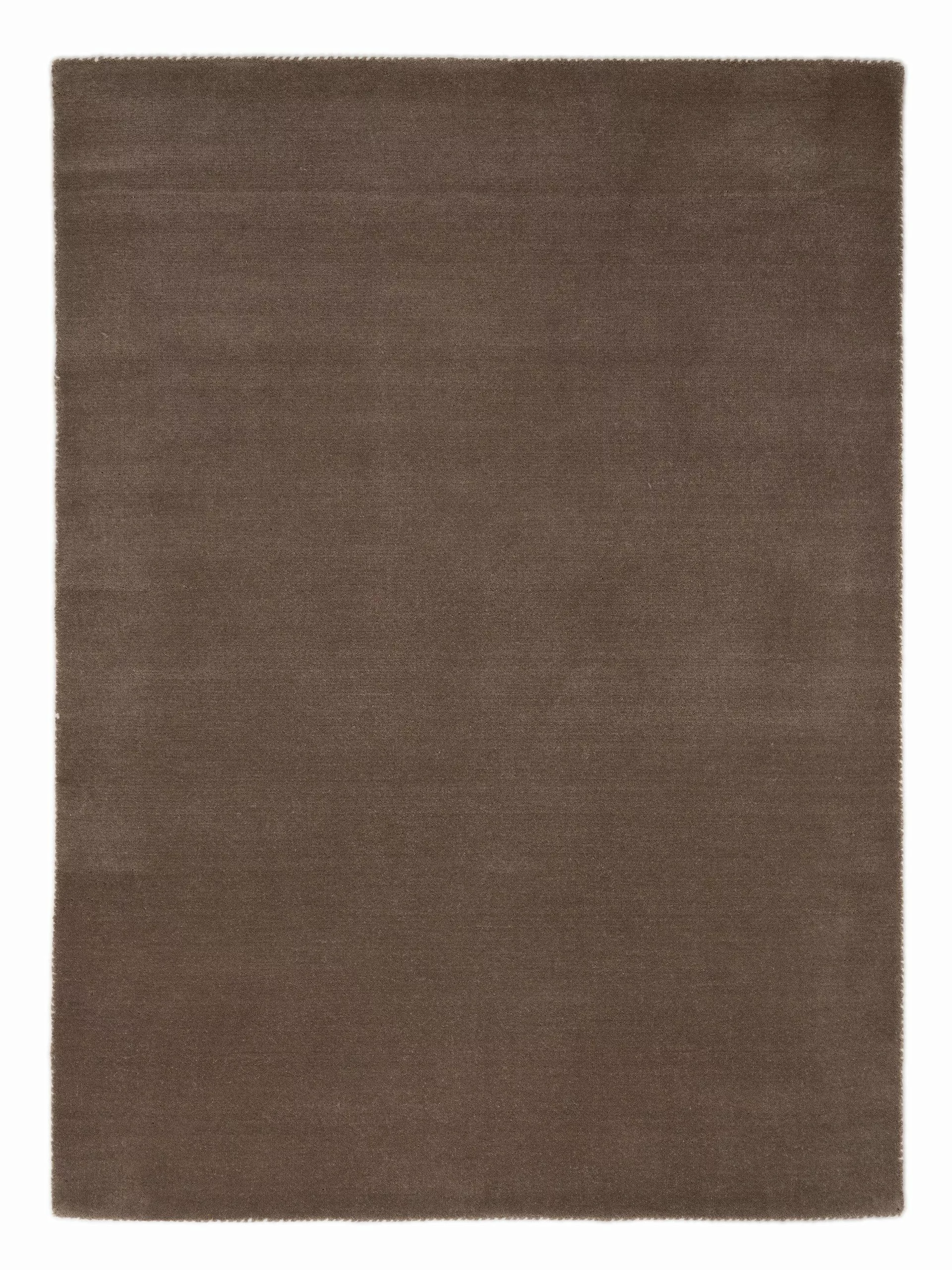 carpetfine Wollteppich »Gabbeh Lola Uni«, rechteckig, 14 mm Höhe, mit natür günstig online kaufen