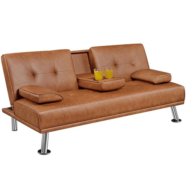 Yaheetech Schlafsofa Bettsofa Couch mit Tassenhalter Gästebett 167 x 81,5 x günstig online kaufen