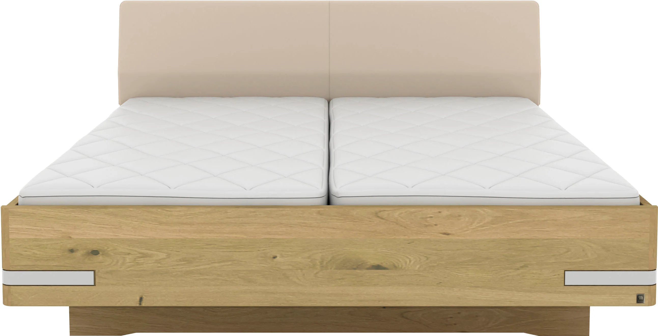 Musterring Holzbett "Savona, Bettgestell, Bettrahmen, teilmassiv Bianco-Eic günstig online kaufen