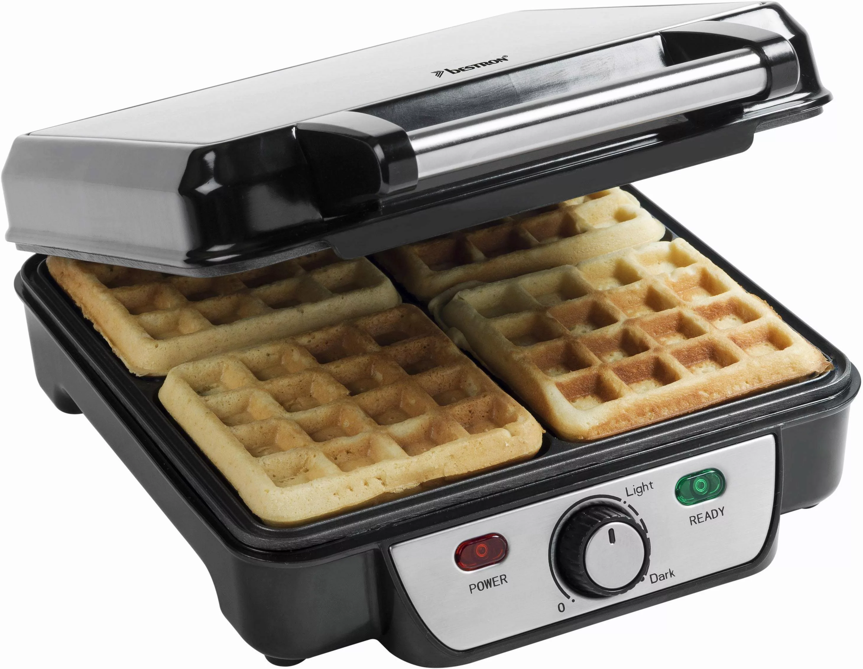 bestron Waffeleisen »für Brüsseler Waffeln«, 1100 W, mit Antihaftbeschichtu günstig online kaufen