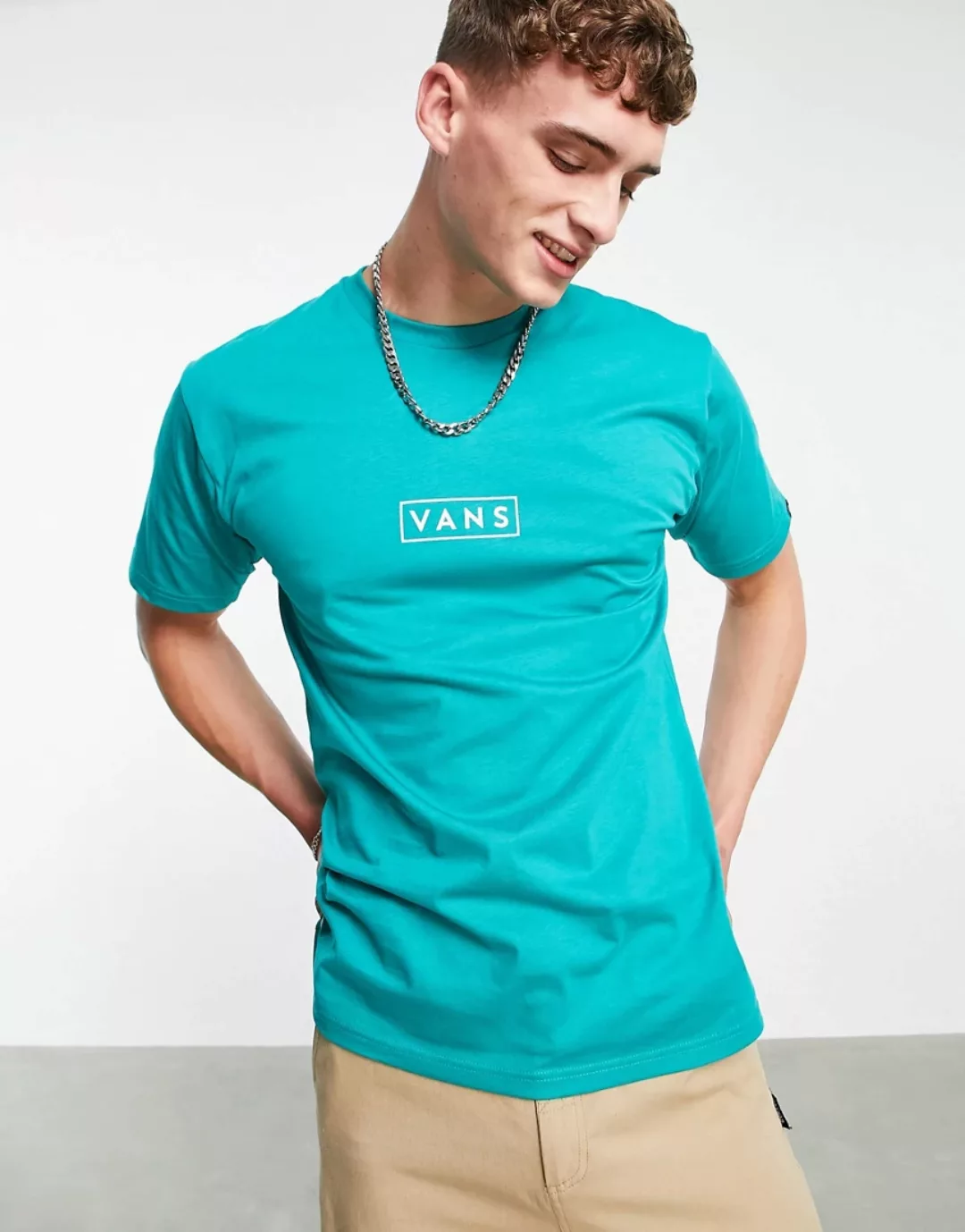 Vans Classic – Easy Box – T-Shirt in Grün günstig online kaufen