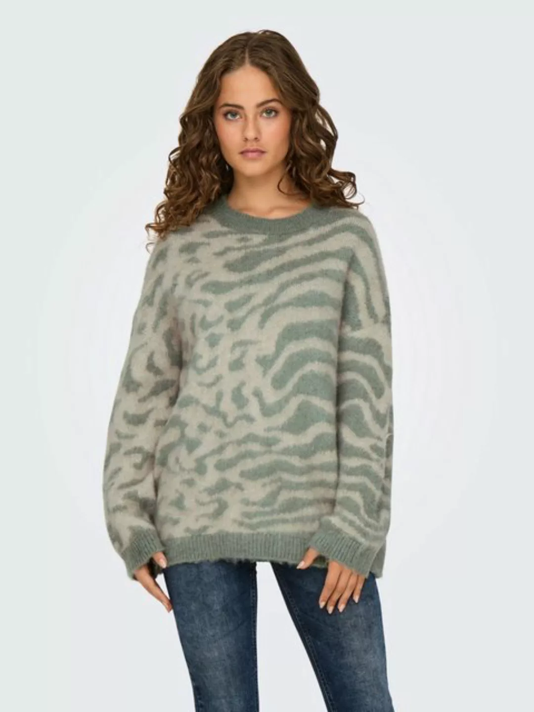 ONLY Rundhalspullover "ONLWILD LS JQ LONG O-NECK CC KNT" günstig online kaufen