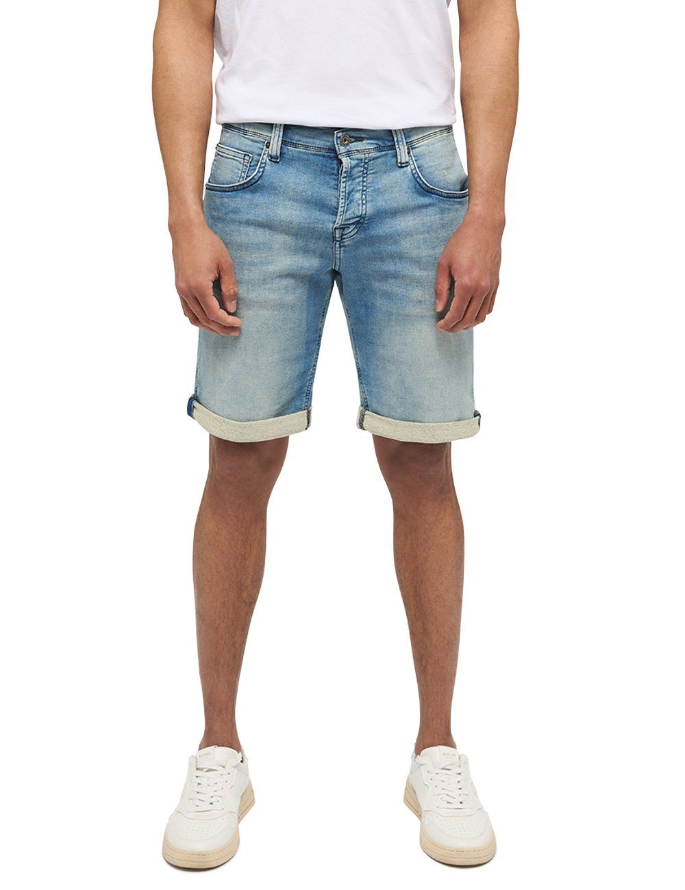 Mustang Herren Jeans Short CHICAGO - Grau - Grey Denim günstig online kaufen