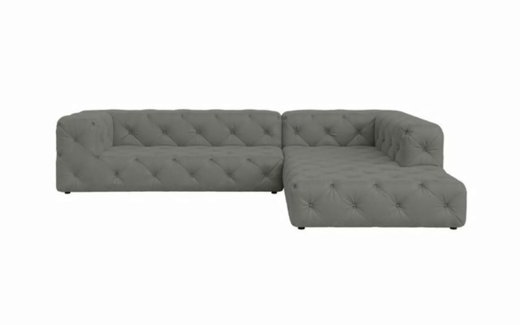 Places of Style Ecksofa FOLLINA, L-Form, mit klassischer Chesterfield-Knopf günstig online kaufen