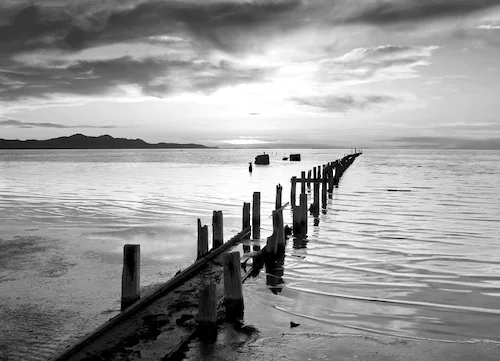 Papermoon Fototapete »Strand Schwarz & Weiß« günstig online kaufen