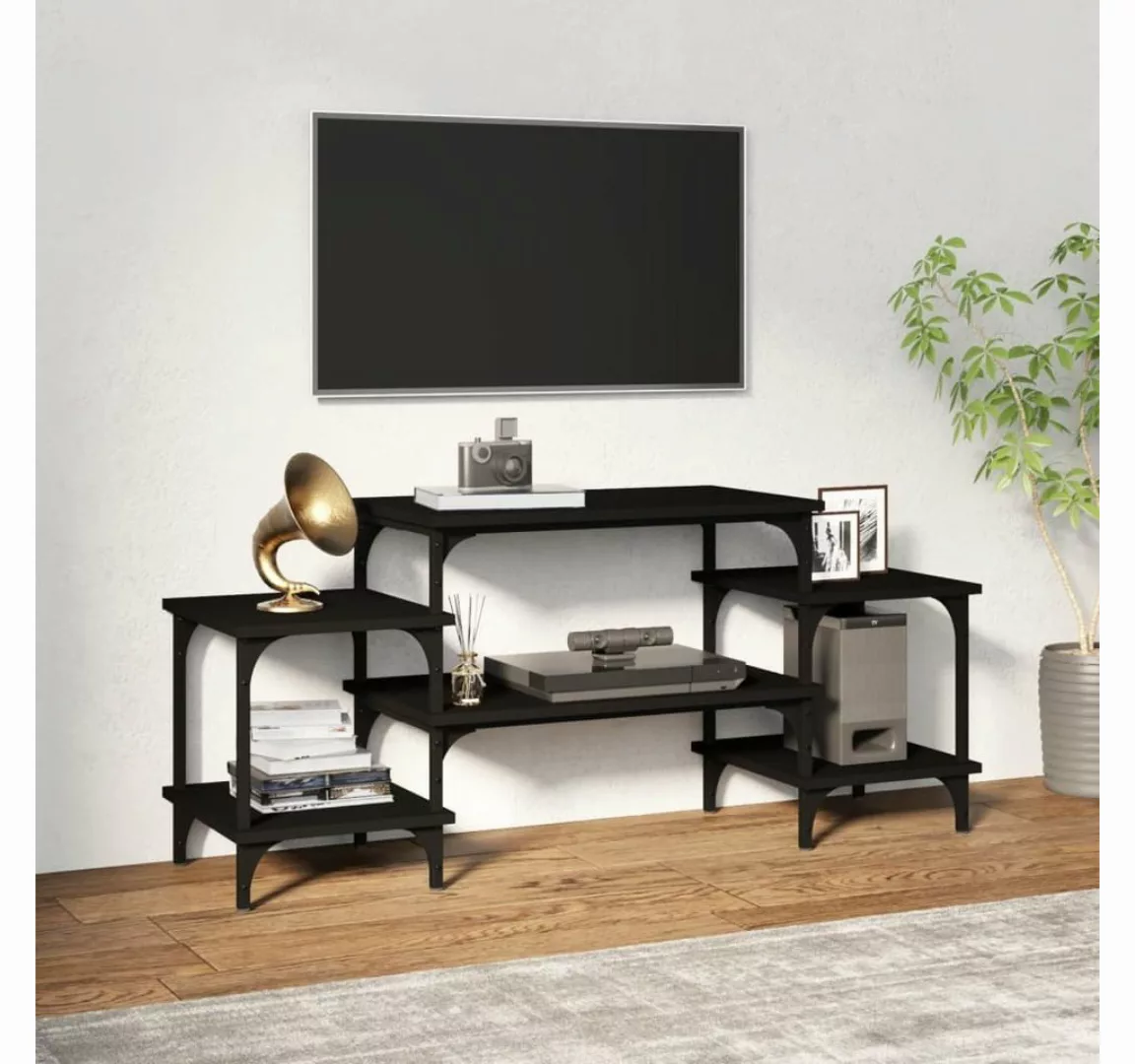 furnicato TV-Schrank Schwarz 117x35x52 cm Holzwerkstoff günstig online kaufen