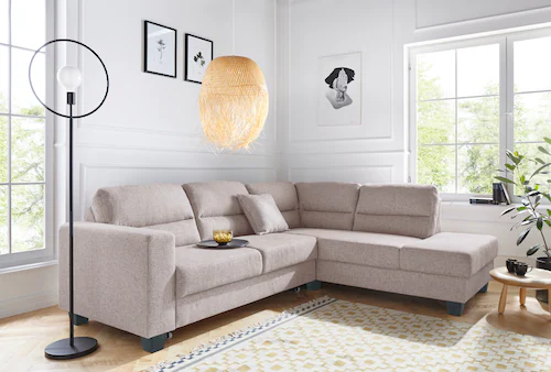 TRENDMANUFAKTUR Ecksofa "Chamber, zeitlos und modern, hoher Sitzkomfort, L- günstig online kaufen