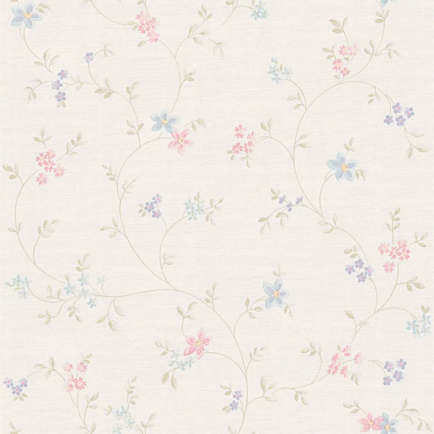 Bricoflor Shabby Chic Vintage Tapete mit Blumen Hell Ideal für Landhaus Küc günstig online kaufen